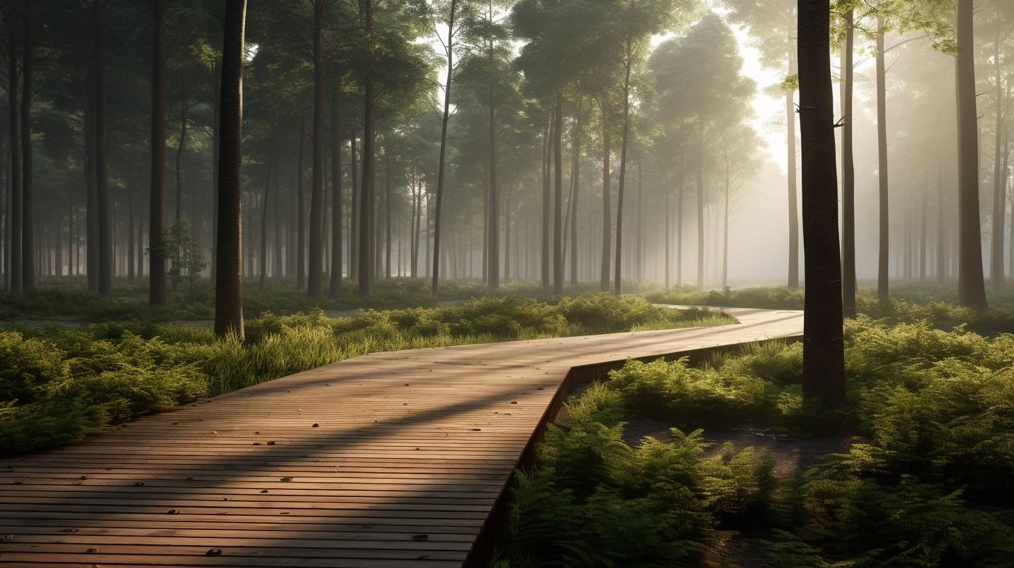 geometric path in the forest