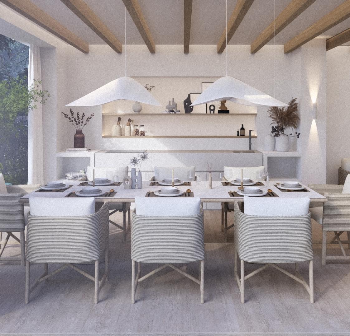 Kitchen and dining area